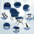 thumbnail image 3 of QinaQin Sillón lazy ergonómico con reposapiés plegable, funda removible y lavable, ideal para lectura y espacios pequeños, 3 of 9