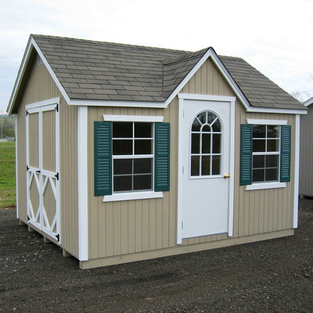 Little Cottage 16 x 12 ft. Classic Wood Cottage Panelized Garden Shed ...
