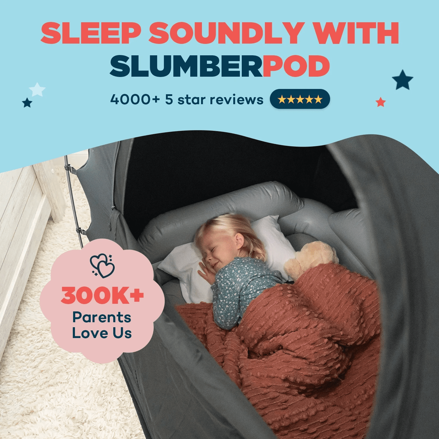 SlumberPod, Blackout Sleep Tent, Blocks 95% Light, Travel and