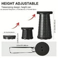 thumbnail image 5 of LIMICAR Foldable Telescoping Stool,Upgraded Collapsible Chair,Lightweight,Sturdy,Adjustable Outdoor Folding Chair for Fishing Tours Indoor Black, 5 of 15