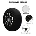 thumbnail image 4 of XMXY Purple Floral Flowers Spare Tire Cover，Universal Waterproof Cover for Jeep RV Tire Wheel Protection 17 inch, 4 of 8