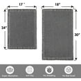 thumbnail image 2 of BGC  Set of 2 Waffle Bathroom Rugs, Boho Bath Rugs Non Slip Washable, Super Absorbent Bath Mats, Ultra Soft Rubber Backed Shower Mats for Bathroom Floor, Tub, Dark Grey, 17"x24"+18"x30", 2 of 12