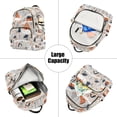 thumbnail image 5 of FORMRS Mini Backpack Purse for Women Travel Daypack Casual Shoulder Bag, Cartoon Gray Houses, 5 of 7