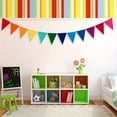 thumbnail image 5 of 6 Sets of Rainbow Triangle Flags with Ribbons Decorations Colorful Flags String Triangle Flags Wholesale Rainbow Flags Suitable for Carnival Birthday Party Holiday Decoration (Rainbow Colors), 5 of 8