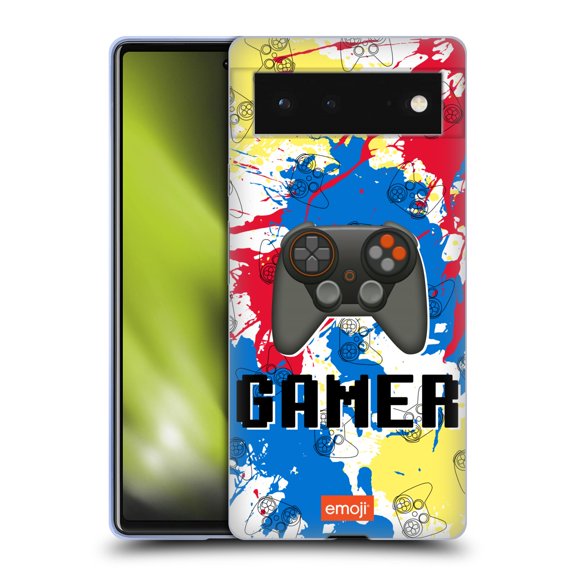Head Case Designs Officially Licensed emoji® Trendy Gamer Soft Gel Case Compatible with Google Pixel 6