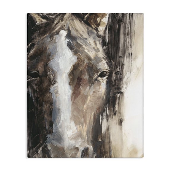 Stupell Industries Southwestern Horse Eyes White Brown Animal Canvas Art, 16 x 20, by Ethan Harper
