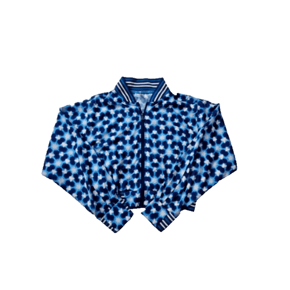 Top Seed Printed Tennis Jacket FP Movement Free People Indigo Combo M