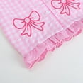thumbnail image 7 of PEASKJP Pj for Girls Girls Satin Pajamas Set Button Down 2 Piece Silk Pjs Shorts Set Ruffle Sleepwear (Pink,4-5 Years), 7 of 7