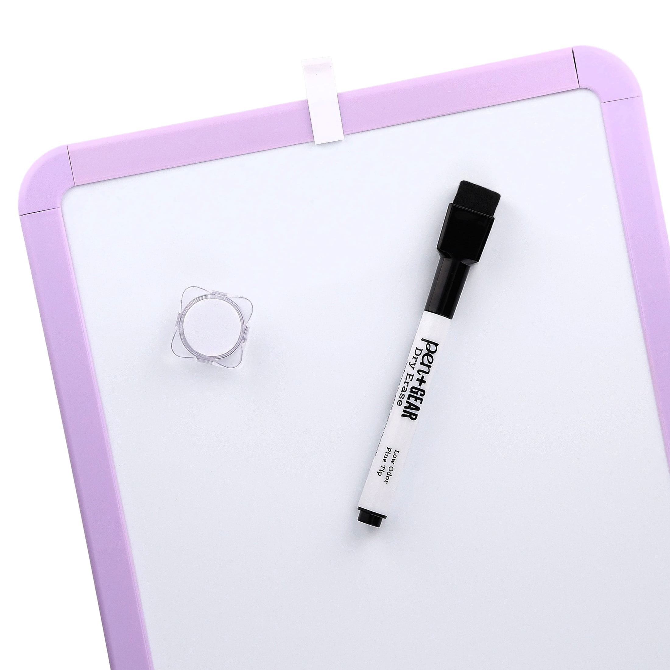 Pen+Gear Magnetic Dry Erase Board with Dry Erase Marker and Magnet, Lavender, 8.5" x 11"