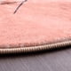 thumbnail image 2 of Lindas alfombras de baño redondas de color rosa de 2 pies de lana sintética suave con respaldo de goma, alfombra de baño con diseño de arte estético abstracto moderno, antideslizante, estilo bohemio, Namotu CZJJ-XM74, 2 of 6