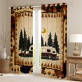 thumbnail image 2 of Castle Fairy Boys Girls Camping RV Car Blackout Curtains Set of 2 (52x84 Each),Cow Print Window Curtains,Retro Vintage Curtains and Drapes,Super Cozy Room Decor, 2 of 6