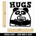 thumbnail image 2 of Hugs Panda Parent Child Self-Inking Rubber Stamp Ink Stamper - Yellow Ink - Small 1 Inch, 2 of 7