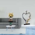 thumbnail image 2 of Escultura de mesa,Escultura de cabeza de tigre,estatua moderna de mesa,Figura decorativa de cabeza de animal de resina para escritorio,Estatua de pareja,Figura de pareja besándose,regalo de, 2 of 8