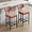 Orange, variant on Modern Bar Stools Set of 2, Chenille Upholstered Bar Chairs with Metal Legs, Comfortable Dining Bar Stools with Open Back, Island Stools for Kitchen Island (Orange)