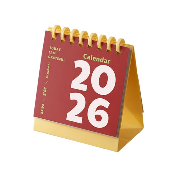 Desk Calendar 12 month Referances from 01/2026 to 12/2026 Home Desktop Plan Organiser for Planning