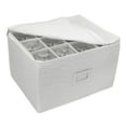 thumbnail image 4 of Sorbus Stemware Storage Chest - Deluxe Quilted Case with Dividers - Service for 12 - Great for Protecting or Transporting Wine Glasses, Champagne Flutes, Goblets, and more (Beige), 4 of 8