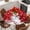 Red White, variant on Navy Blue Christmas Round Tablecloth, Fitted Table Cover with Elastic for 36"-44" Round Tables, Snowman Xmas Snowflake Ball Winter Table Cloth Outdoor Indoor Dinning Party Waterproof Tablecloths