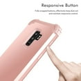thumbnail image 4 of Dteck Galaxy S9 Plus Case with Tempered Glass Screen Protector, Dteck Heavy Dual Layer Full Body Protection Rugged Shockproof Case Hard PC Protective Back Cover For Samsung Galaxy S9+,Rosegold, 4 of 11