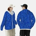 thumbnail image 4 of Fotbe Blue Circles Mosaic Chaqueta con Protección Solar UPF 50+ para Hombre y Mujer, Camisa con Capucha y Bolsillos-3X-Large, 4 of 7