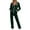 Green, variant on Women's Casual Hooded Tracksuit Set, Solid Color Zip-Up Sweatshirt with High-Waist Drawstring Pants, 2-Piece Sweatsuit for Daily Wear and Outings