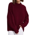 thumbnail image 2 of Suéter PRETTYGARDEN Rojo Vino Cuello Redondo Manga Larga Talla L, 2 of 4