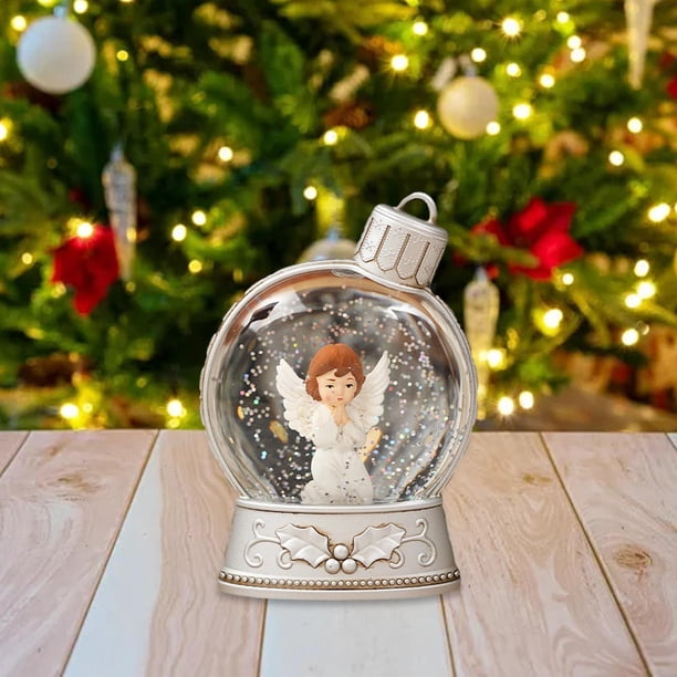 Lanterne boule à neige musicale décorative de Noël avec 8 musiques