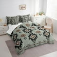 thumbnail image 3 of jejeloiu Western Boho Bohemain Bedding Comforter Set 7pcs,Black Aztec Geometric Queen Bedding Sets,Rustic Farmhouse Cabin Queen Sheet Sets For Adults,Luxury Bedroom Decor Reversible, 3 of 8