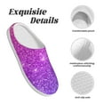 thumbnail image 5 of Picia Purple Glitter for Women's Lamb-hug Comfy Fleece House Slippers Memory Foam, Slip-on House Shoes Indoor Outdoor-35/36, 5 of 7