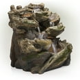thumbnail image 3 of Alpine Corporation Rainforest Rock Tiered Water Fountain with 6 White LED Lights, 3 of 12