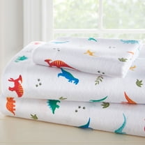 Wildkin Kids 100% Cotton Flannel Sheet Set for Boys and Girls - Twin (Jurassic Dinosaurs)