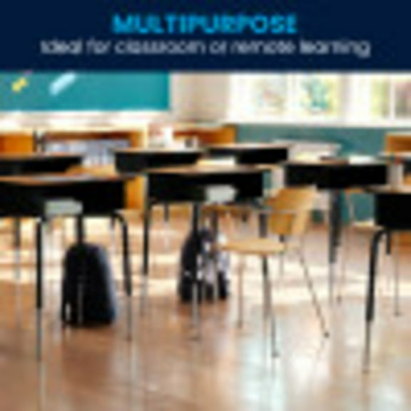 Emma Oliver Natural Student Desk with Open Front Metal Book Box - School Desk