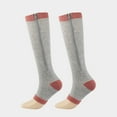 thumbnail image 1 of Unisex 15-20 mmHg Graduated Compression Socks with Zipper Closure - Open Toe Design, Breathable Moisture-Wicking Fabric for All-Day Comfort - Grey, Size L/XL (Fits Shoe Sizes 40-46) - Ideal for Long, 1 of 6