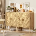 thumbnail image 5 of SLINEMO Storage Cabinet, Buffet Cabinet with Adjustable Shelf & Doors, Sideboard with Storage, Accent Cabinet for Living Room, Entryway, 5 of 8