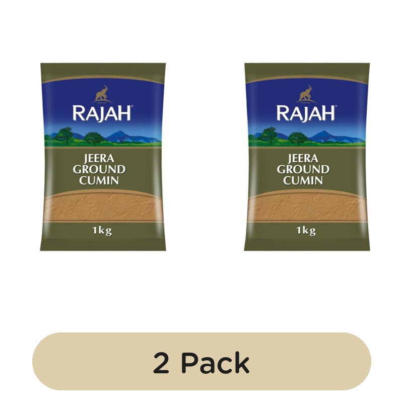 Rajah Spices Ground Jeera Cumin Powder 1kg, British Import (Pack of 2)