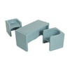 ECR4Kids Tri-Me Table and Cube Chair Set, Multipurpose Furniture, Powder Blue, 3-Piece