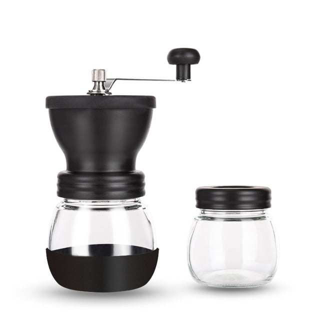 Molino de cafe Manual con Corte Ajustable y Compartimiento de Vidrio para 300 grs. Molinillo para realizar cafe molido. Moledor de cafe o especias con cuchilla de cerámica. Coffee grinder. Shuxiu Wang 8390615155359
