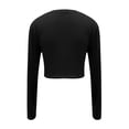 thumbnail image 4 of Tiqkatyck Crop Tops for Women, Women Alluring Long Sleeve Going Out Fitted Crop Tops Crew Neck Casual Basic Tight Tee Shirt, Summer Tops for Women, Shirts for Women Black S, 4 of 8