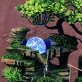 thumbnail image 3 of Tabletop Water Fountain with Color Changing LED, Desktop Rock Waterfall with Feng Shui Spinning Ball, Zen Relaxation Indoor Fountain for Office Home Decor, 8" x 6" x 12", 3 of 12