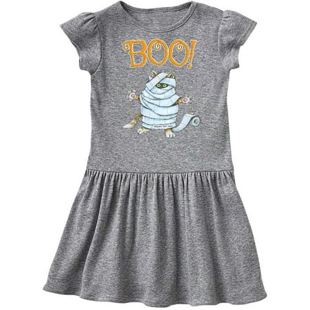 

Inktastic Boo with Mummy Cat Gift Toddler Girl Dress