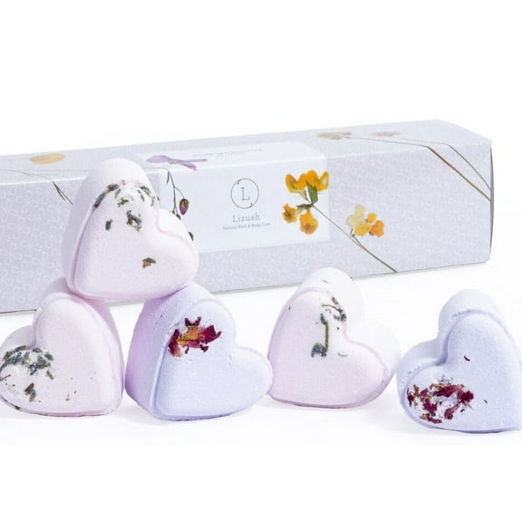 Lizush -Mother's day sepecial-  Heart Shaped Shower Steamers Gift Box, Set of 5 Shower Steamers Package