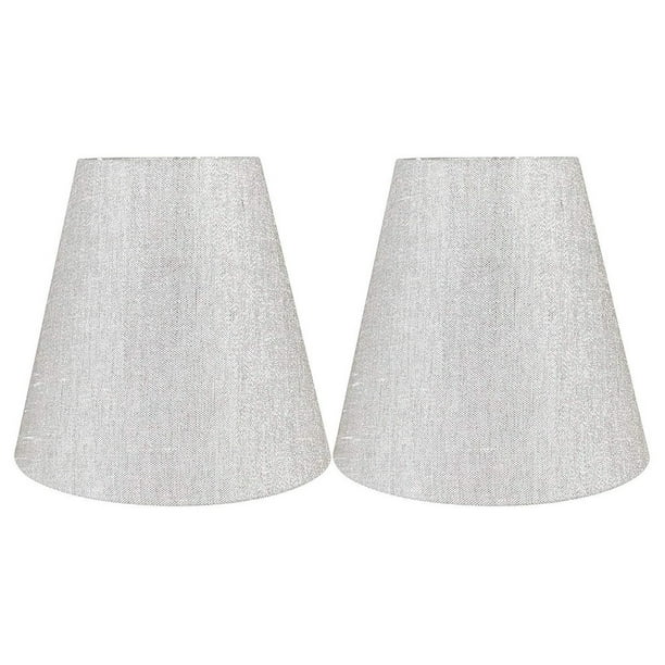 Urbanest Empire Lamp Shade 5x9x8.5", Metallic Gray, Set of 2 Walmart
