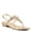 GOLD, variant on Women's ANAIS Buckle Flat Metallic Sandals - Oversized Stones, Adjustable Fit, Glamorous Design