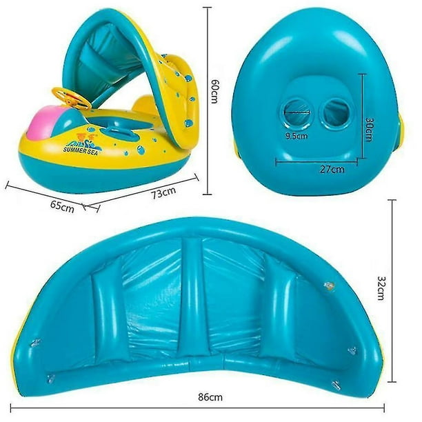 Toldo de bote inflable para niños con círculo de natación