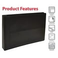 thumbnail image 3 of 7 Ring Executive Check Binder with Zipper Pouch, Black Textured Premium Leatherette Cover, for 9 x 13" 3 Per Page Business Checks, 600 Check Capacity Checkbook Holder, by Gold Seal, 3 of 6