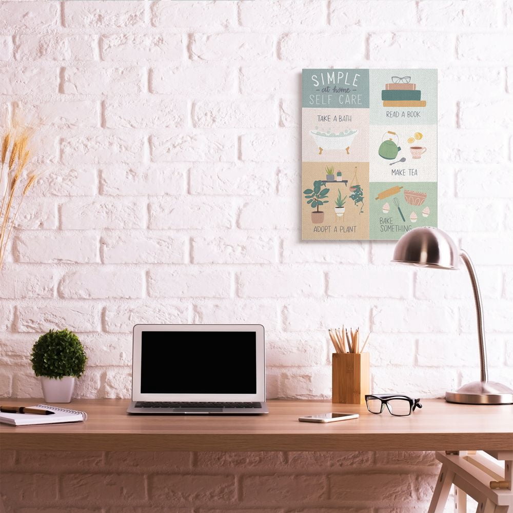 Stupell Industries Self Care at Home Chart Daily Habit Motivation Designed by Gigi Louise