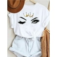 thumbnail image 4 of Lovelywholesale Women's Plus Size Crown Eye Print T-shirt, 4 of 4