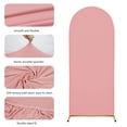 thumbnail image 4 of SUKAIKEQA Wedding Arch Cover 6.6FT Arch Backdrop Cover Spandex Fitted Arch Cover for Round Top Chiara Backdrop Stand Covers for Wedding Birthday Party Baby Shower Banquet Ceremony Decoration, 4 of 6