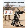 thumbnail image 2 of KFFKFF Gun Rack, Portable, Folding Heavy Duty Steel Rifle Shotgun Rack Stand, Freestanding Indoor Outdoor Gun Display Storage, Holds Up to 7 Pistols and 4 Rifles or Shotguns, 2 of 9