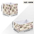 thumbnail image 2 of Foldable Fabric Storage Bin Home Cubes Clothing Organizer Bins Large Collapsible Box Basket for Home Organizer Squares and Ginkgo Leaves Pattern, 2 of 7