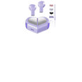 thumbnail image 1 of Audífonos Bluetooth In-ear Mini Corazón, Audífonos con Micrófono, Audífonos para el Gym, Manos Libres Xtellar morado, 1 of 4